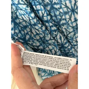 English Factory Mini Blue Dress Square Neck Size Medium Tie Front NEW thumbnail 9