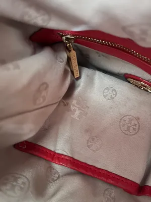 Tory Burch Red Leather ‘Kipp Foldover’ Convertible Messenger Crossbody Clutch thumbnail 13