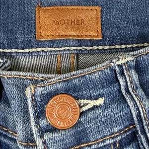 Mother The Insider Ankle Fray Jeans Beyond The Sky Blue Button Fly Size 25 thumbnail 4