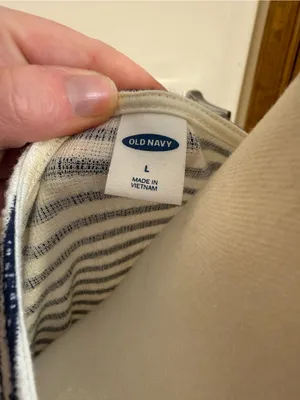 Old Navy Navy and White Striped Tie-Front Tank Top thumbnail 3