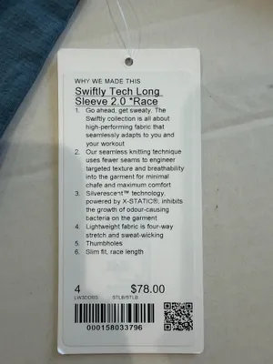 Lululemon Swiftly Tech Long Sleeve Shirt 2.0 thumbnail 3