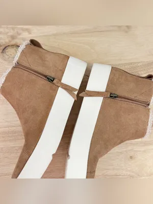 Toms Verona Suede Sherpa Lined Ankle Boots Sneakers Tan Size 7.5 thumbnail 8