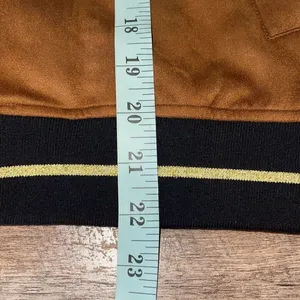 Aqua Women’s Lined Snap Button Stretchy Long Sleeve Bomber Jacket Brown Size Sma thumbnail 9