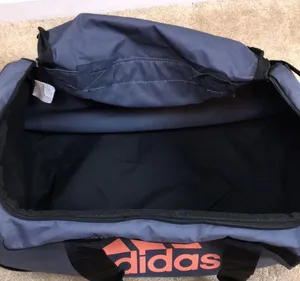 Adidas Athletic Sports Gym Graphic Print Logo Gray Black Peach Multi-Colored Bag thumbnail 9