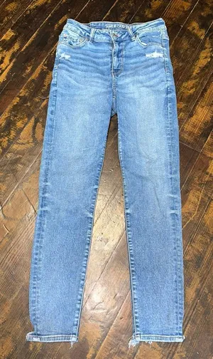 American Eagle hi-rise size 10 distressed jeggings thumbnail 1