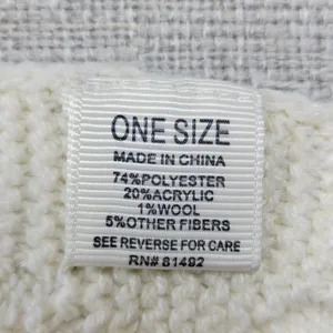 Tantrums Womens Vest One Size Ivory Wool Blend Cross Hatch Turtleneck Knit thumbnail 7