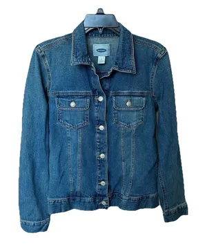 Old Navy Denim Jacket Women’s Size Med Button Up Preppy School Retro Classic thumbnail 1