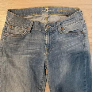 7 For All Mankind Gwenevere Ankle Skinny Blue Jeans raw hem size 24 thumbnail 3