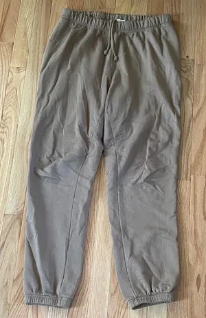 Good American Joggers Womens Large Brown Fleece Pull On Pants Loungewear Cozy thumbnail 1