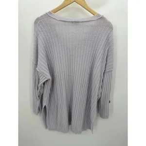 Free People Around The Clock Lavender Oversized‎ Rib Sweater Women Size XS thumbnail 3