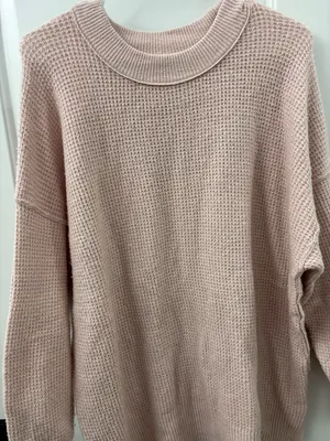 Aerie oversized sweater pink thumbnail 2