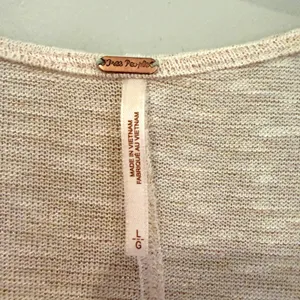 Free People Palmer‎ Shimmer Striped Knit Top Women's Large Ivory Gold Boho Y2K thumbnail 7