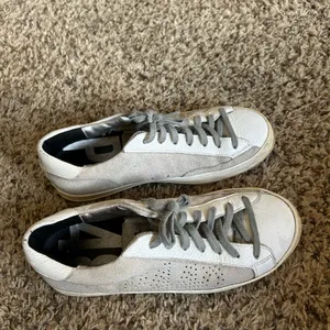 P448 Kids Silver and White Lace-Up Sneakers thumbnail 5