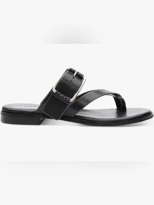 Sanctuary Black Crisscross Buckled Slide Sandals thumbnail 3