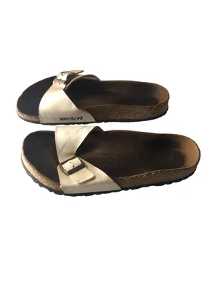Birkenstock Madrid Slide Sandals White 40 Women's Size 9 thumbnail 4