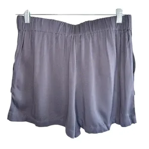 FRYE Women's 100% Rayon Shorts Size M Grey Elastic‎ Waist Tie Front Pockets NWT thumbnail 2