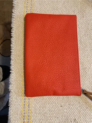 Nautica Orange Wristlet Clutch with Cream Stripes thumbnail 5