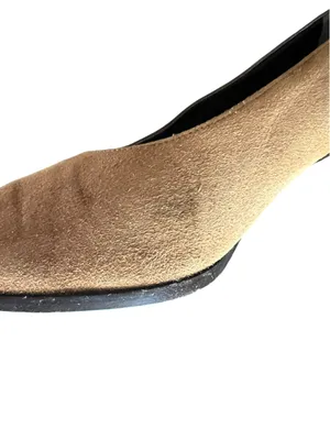 Prada Women’s Vintage Y2K Brown Suede Block Closed Toe Heels Size 37 1/2 thumbnail 8