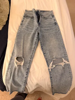 Express Straight Leg Jeans Acid Wash thumbnail 1