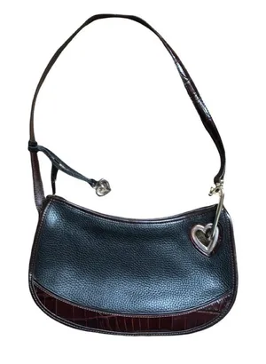 Brighton Pebble Leather Tortoise Shell Shoulder/Clutch Handbag Cut Outs Charm thumbnail 1