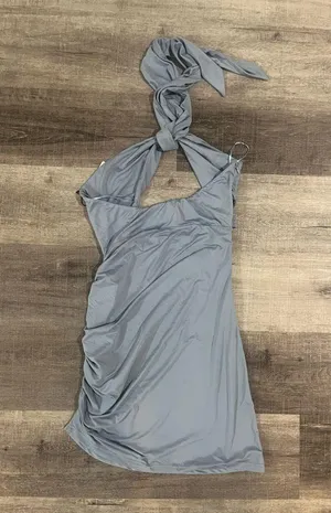 SUPERDOWN Revolve Suzette Mini Dress in Dusty Blue thumbnail 5