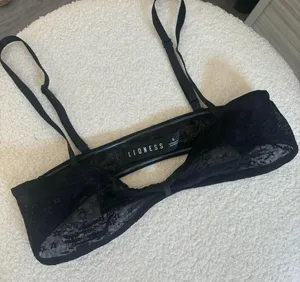 Lioness Black Lace Bow Bralette Top thumbnail 1