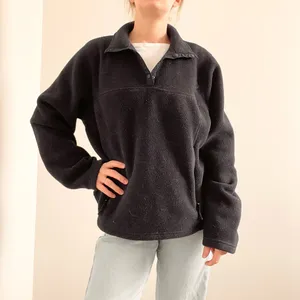 Vintage L.L. Bean Women's Navy Blue Pullover Fleece thumbnail 3