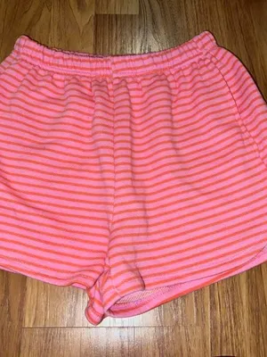 wild fable Coral Striped Pull-On Athletic Shorts thumbnail 2