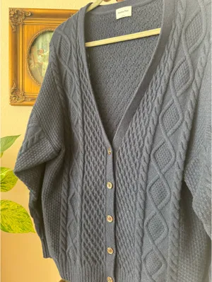 Aritzia Peggy Navy Blue Cardigan thumbnail 4