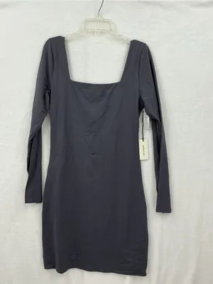 NWT Babaton Charcoal Long-Sleeve Square Neck Bodycon Dress thumbnail 5
