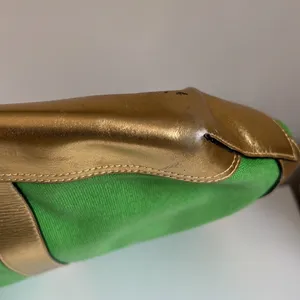 Lauren Ralph Lauren Green and Gold Summer Canvas Tote thumbnail 14