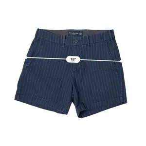 Abercrombie & Fitch Blue Stripe Stretch Chino Shorts 29 Mid Rise 4.5" Inseam thumbnail 3