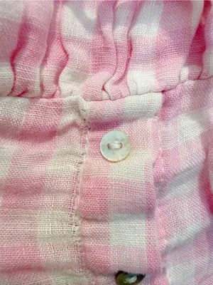 FRANKIE’S BIKINIS‎ Cristabelle Linen Maxi Dress Pink White Gingham Cottagecore thumbnail 5