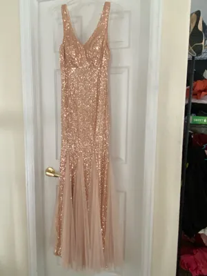 Macy's NWT Gold Evening Gown!! Stunning Small thumbnail 4