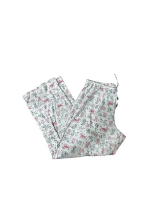 Carol Hochman Women's M Graphic Print Pajama Set White Collared Button-Up thumbnail 7