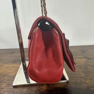 Chloe Shoulder Bag Small Red Leather Bow Chain Strap Pink Colorblock thumbnail 9