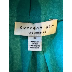 Current Air‎ Dress Women Medium Teal Silky Belted V Neck Short Sleeve Mini Party thumbnail 9