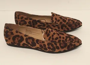Leopard Print Loafers, Size 8 1/2 Brown thumbnail 1