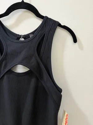 NWT Free People Movement Break It Down Onesie in Black thumbnail 8
