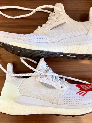 Adidas Solar HU x “Human Made” Love sneakers. White w/ Red “Human Made” Heart. thumbnail 6