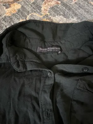 Cropped brandy Melville button down top thumbnail 2