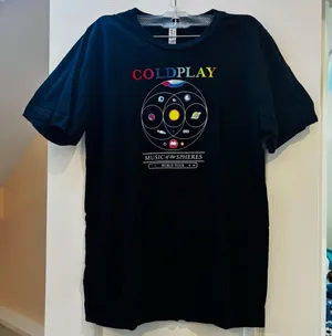 Bella Canvas Coldplay Music of the Spheres 2022 World Tour Album T-Shirt Womens M 100% Cotton thumbnail 1