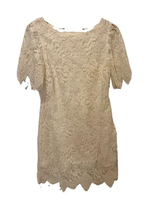 Anthropologie Women’s White Charleston Lace Mini Dress size Us 10 thumbnail 1