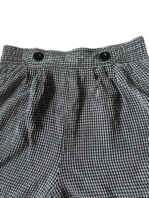 Vintage Susan Bristol Gingham Relaxed Pull On Elastic Waist Shorts thumbnail 2