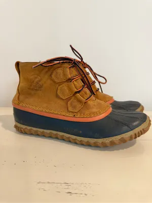 Sorel Out N About Leather Duck Boots Waterproof Ankle Booties Womens 8 thumbnail 2