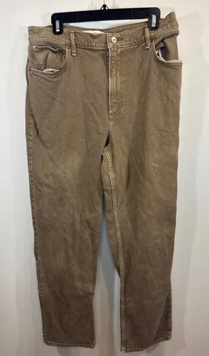 Abercrombie‎ & Fitch 90s Straight Ultra High Rise Brown Jeans 30x29 AF Denim thumbnail 1
