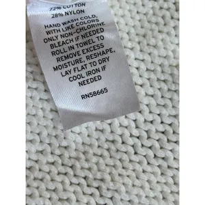 NEW Open Edit Cropped‎ Chunky Sweater Cream White Open Back Tie Bow Womens Small thumbnail 4