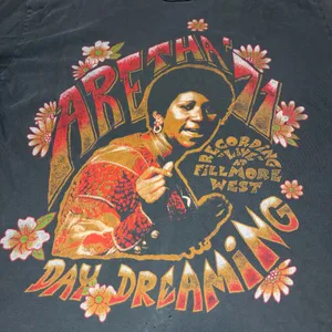 Daydreamer Gray Aretha Franklin Daydreaming Short Sleeve Graphic Tee Small thumbnail 4