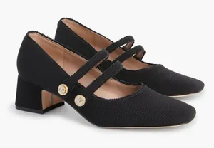 Sam Edelman Tahira Womens Sandals Black Mary Jane Pump Square Toe Heels US 9.5 thumbnail 1