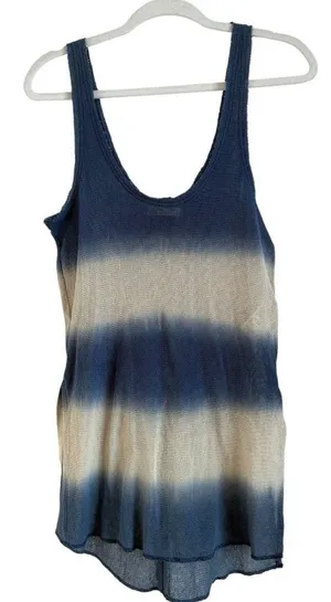 Free People We The Free Women's Joni Maxi Cotton Sleeveless T-Shirt Tank Top Navy Size XS thumbnail 1
